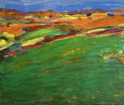 Looking out towards Lewis Pond - a Paint Artowrk by Tina Barahanos