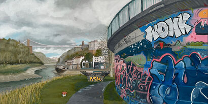 Wonky Bridge - a Paint Artowrk by Neil Watson