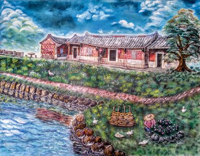 The Beauty of Taiwanese Ancient Architecture - a Paint Artowrk by Jo Lan Tao