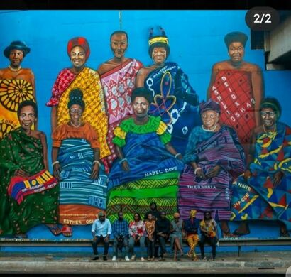 Celebration of Great Women of Ghana - A Urban Art Artwork by Nicowayo