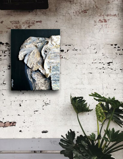 Elefante - A Paint Artwork by Laura Quattrini