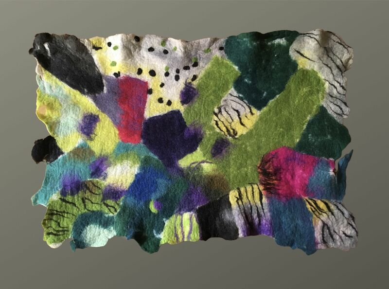 “Field” part of cycle “Painting with wool” - a Art Design by Lora Dineva