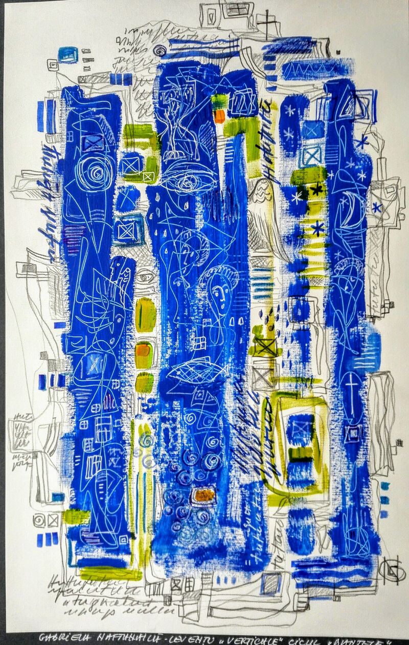 Verticali blu - a Paint by Gabriela Naftanaila Leventu
