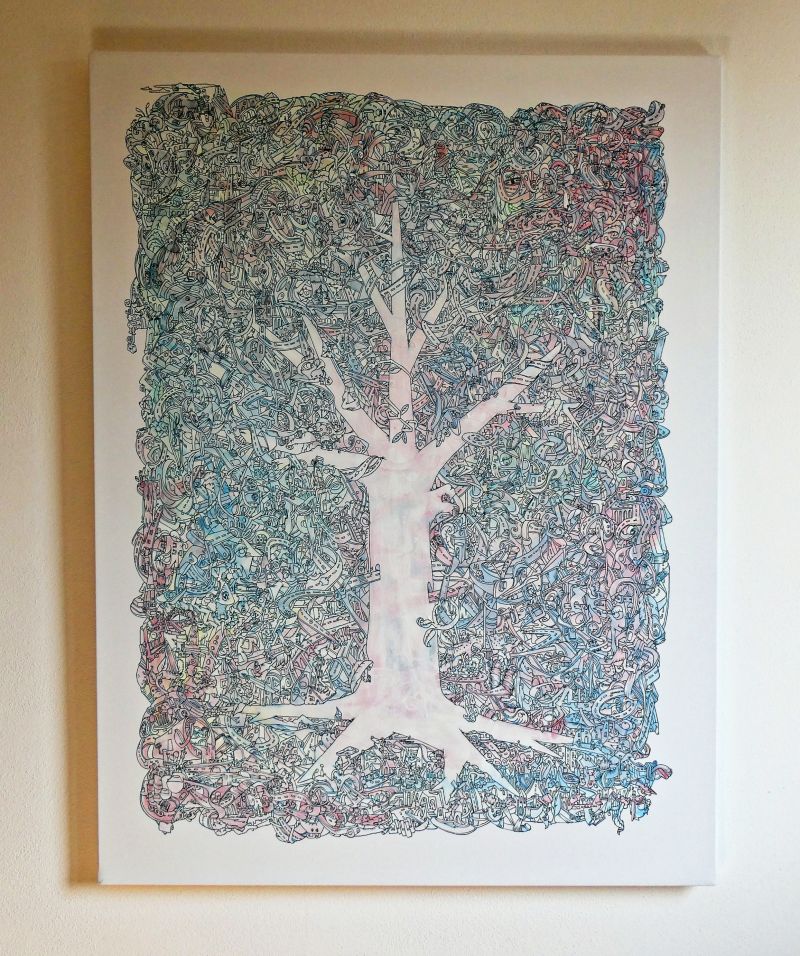 ALBERO TESSUTO  - a Paintings by Michele  Calearo 