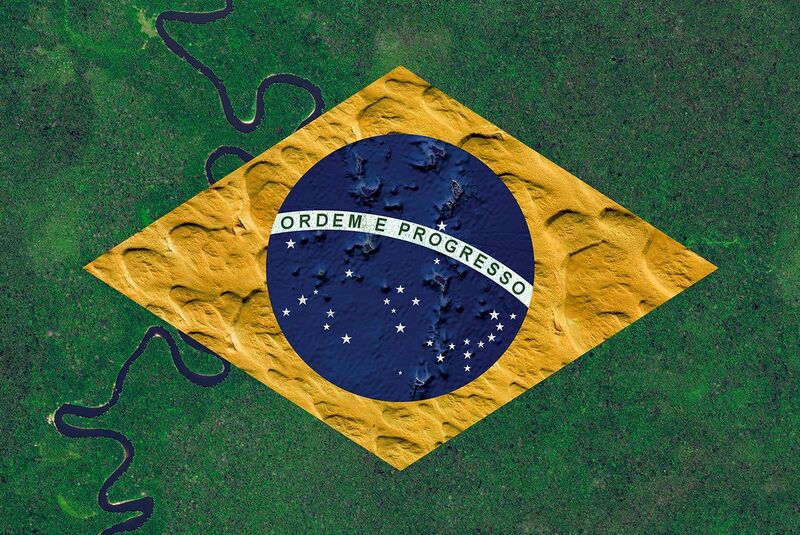 Brazil Earth Flag - a Photographic Art by Max Serradifalco