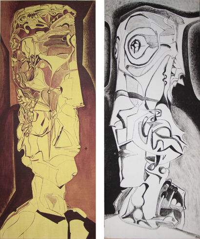 Le regard de l\'autre ( the other\'s gaze ) N°1 - a Paint Artowrk by arno louis