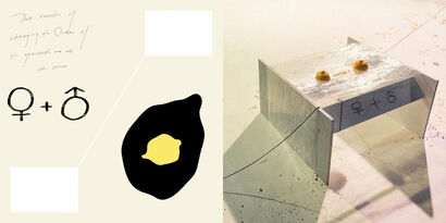 Given lemon, Find ♀+♂ - A Sculpture & Installation Artwork by JUN
