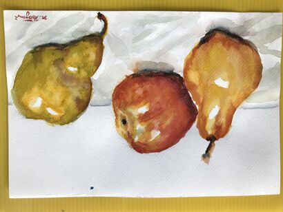 Pears - a Paint Artowrk by Michiko Lynch