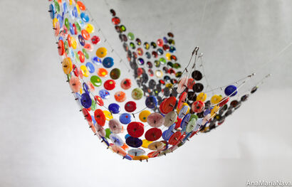 Mariposas ( group of 5 glass textiles)  - a Sculpture & Installation Artowrk by Ana Maria Nava