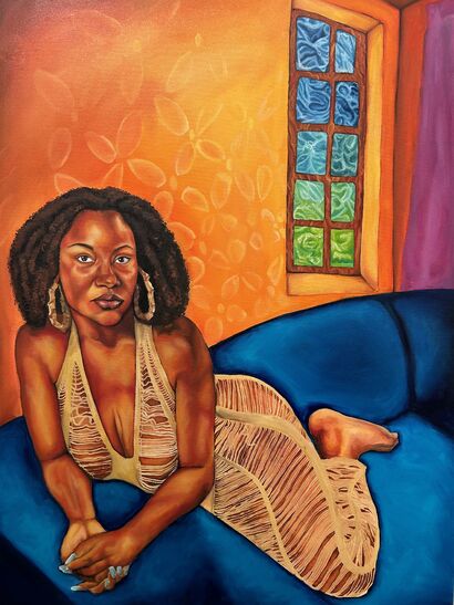 Listen While We Wait - a Paint Artowrk by Ebony Morris