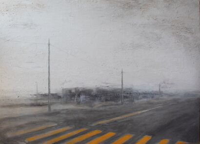 Yellow line - A Paint Artwork by Alessandra Rovelli