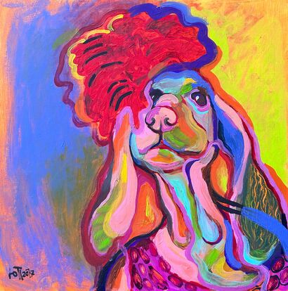 At Ascot Racing (A Dog) - a Paint Artowrk by JJJulia