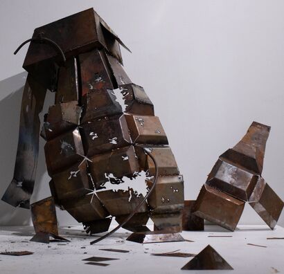 Combust grenade - a Sculpture & Installation Artowrk by Ahmaud Berry
