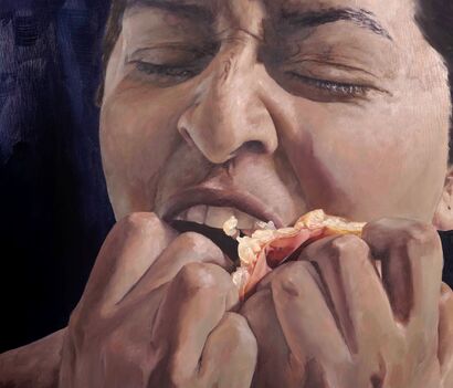 Eating Eve 3 - A Paint Artwork by Emma Sadler Eriksson