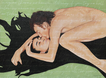 John & Yoko - a Paint Artowrk by Pier Pramori