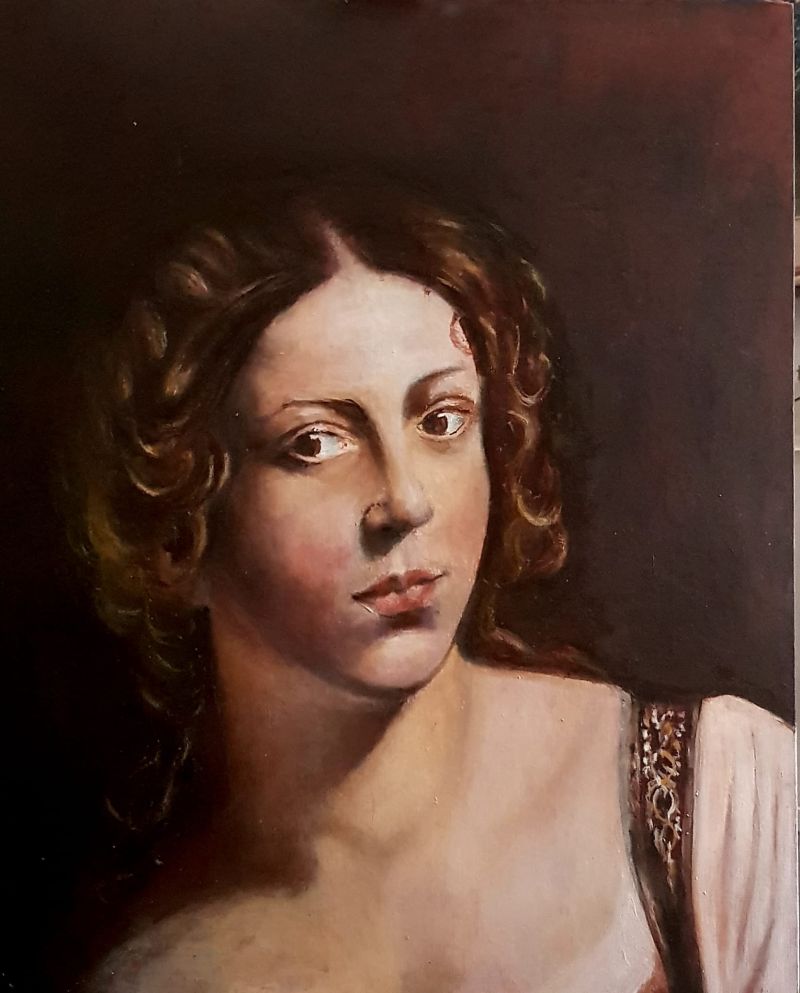 Back to Apollo (omaggio a Caravaggio) - a Paintings by Riccardo Leri