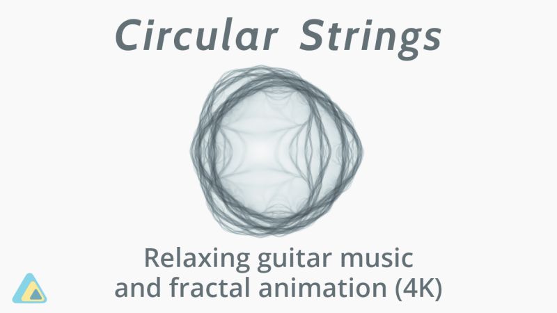 Circular Strings - relaxing guitar music amd fractal animation (4K) - a Digital Graphics and Cartoon by Graeme Boore