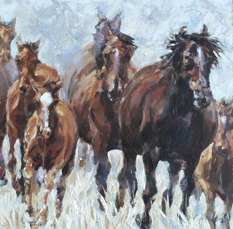 Cavalli in corsa - a Paint by giacomo bartolini