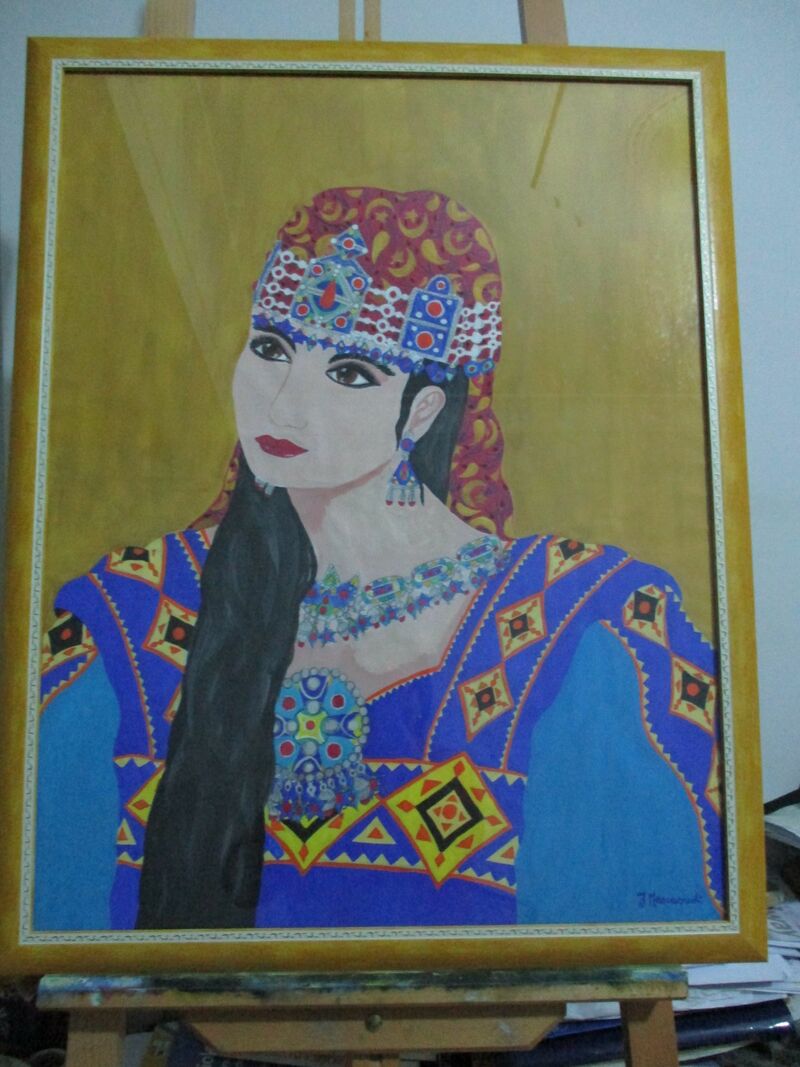 femme kabyle bijoux kabyles - a Paint by MESSAOUDI FADELA