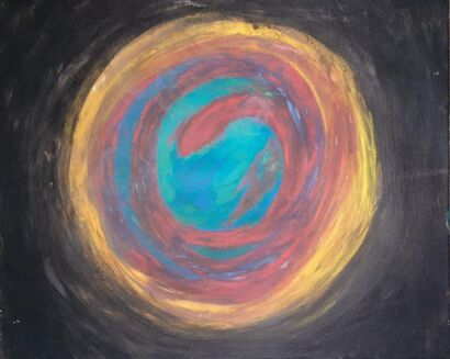 Supermassive Black Hole - a Paint Artowrk by Daniel Yitzhary