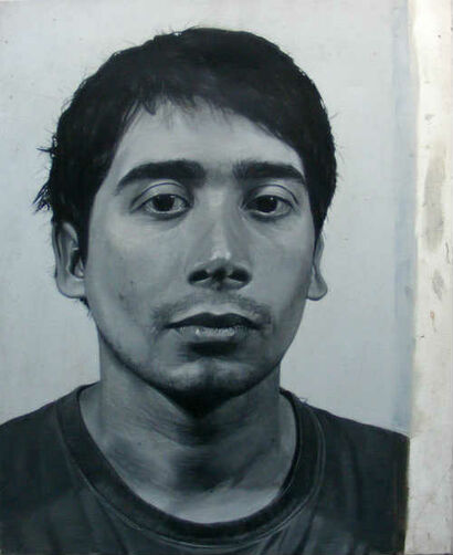 Self portrait - A Paint Artwork by Cristián  Meza