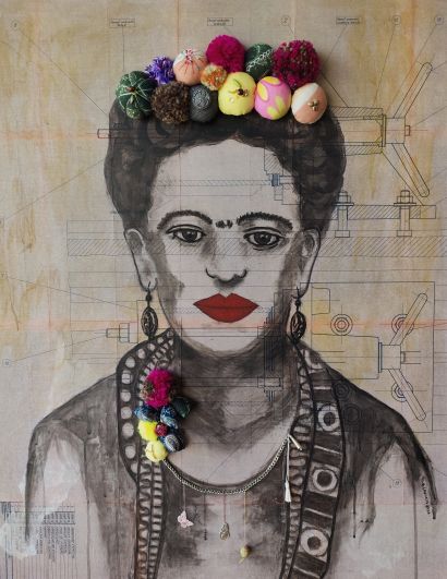 Frida K - A Paintings Artwork by Ana Couceiro