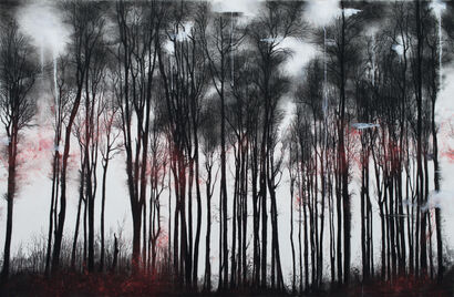 Woods on fire - a Paint Artowrk by Jiří Strachota