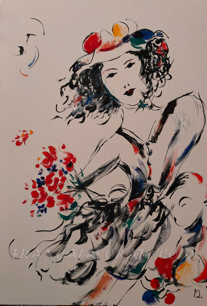 La donna d'oriente - A Paint Artwork by Franca Lavorato