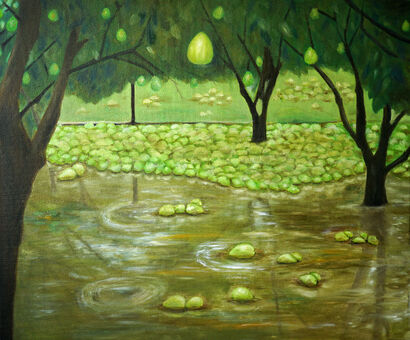 Season Carried by Water - a Paint Artowrk by Li Yun Tsai