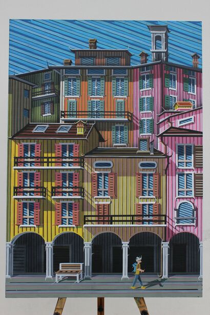 Lovere, Piazza XIII Martiri - A Paint Artwork by DSD