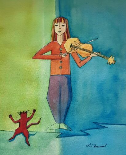 The Violinist - a Paint Artowrk by Lorraine Germaine