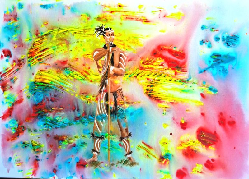 INDÍGENA PASCUENSE - a Paintings by MERCI