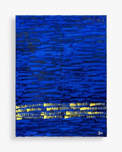 Pastis - Jaune sur Bleu - a Paint Artowrk by David Guez
