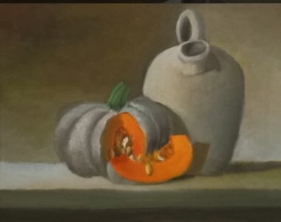 Naturaleza con calabaza - a Paintings Artwork by Fabián 