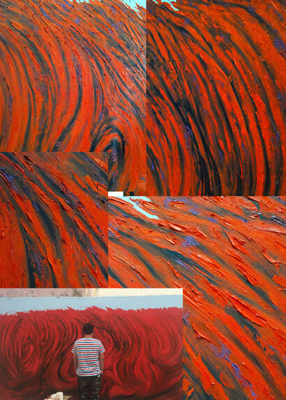 Particolare di “Ebollizione - Rosso” - A Paint Artwork by xiao hui sun