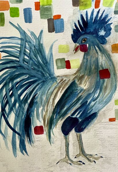 Gallo Vibrante  - a Paint Artowrk by angela vera 