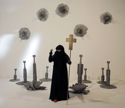 Multicults or Pope Francis comes in peace - a Sculpture & Installation Artowrk by Metod Frlic