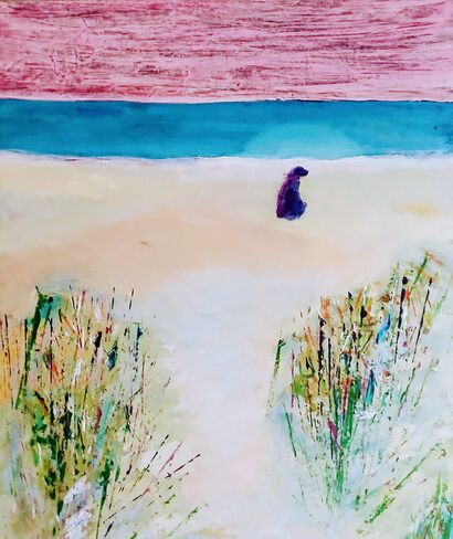 Solitary Beach - a Paint Artowrk by Ursula Sandys