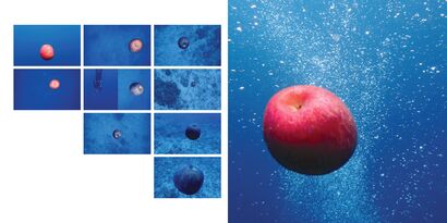 An Apple in 30 Meters Underwater - a Video Art Artowrk by Rong Bao