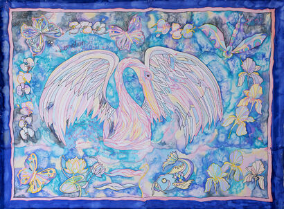 Pelican Dance - A Paint Artwork by Kristina  Rasskazova 