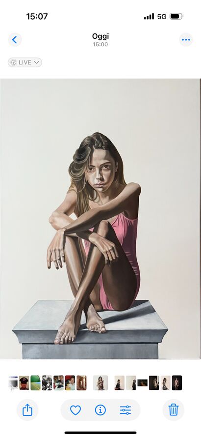 Teen ager sul piedistallo - a Paint Artowrk by Pittore della verità 