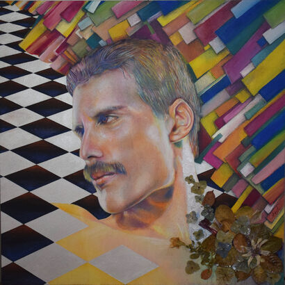 Freddie Mercury - a Paint Artowrk by Sara Costa