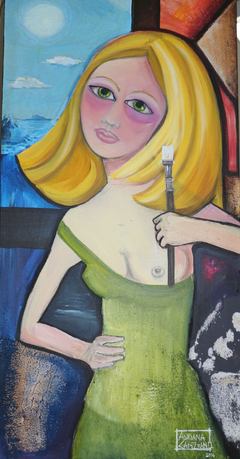 Donna con pennello - a Paint by Adriana Capizzano
