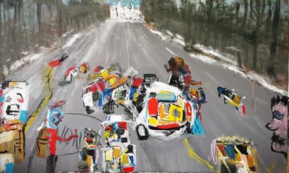 The accident - a Paint Artowrk by Dominique BOUR