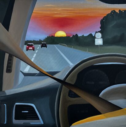 Driving further - a Paint Artowrk by Diana Dzene