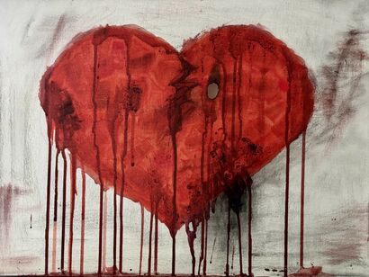 A whisper turned to ash. A heartbeat no one heard.  - a Paint Artowrk by Elda Osmenaj