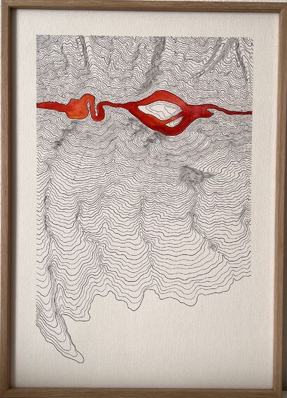 Les rivières de Lava IV  - a Paint Artowrk by Luis Marques