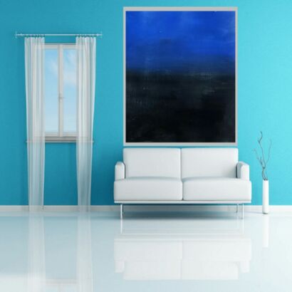 Blue shades  - a Paint Artowrk by Priti Biscuitwala