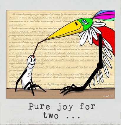 Pure joy for two - A Digital Graphics and Cartoon Artwork by Michael Kaza