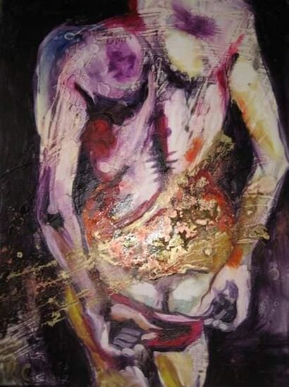 gold torso - a Paint Artowrk by Raluca Cirti